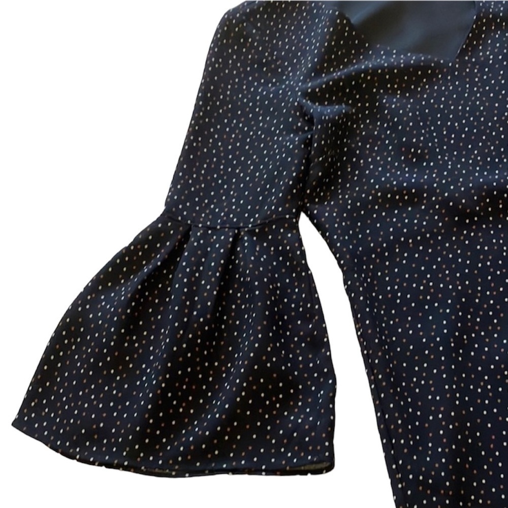 H&M Shift Polka Dot Knee Length Dress Size:6 - Picture 4 of 7